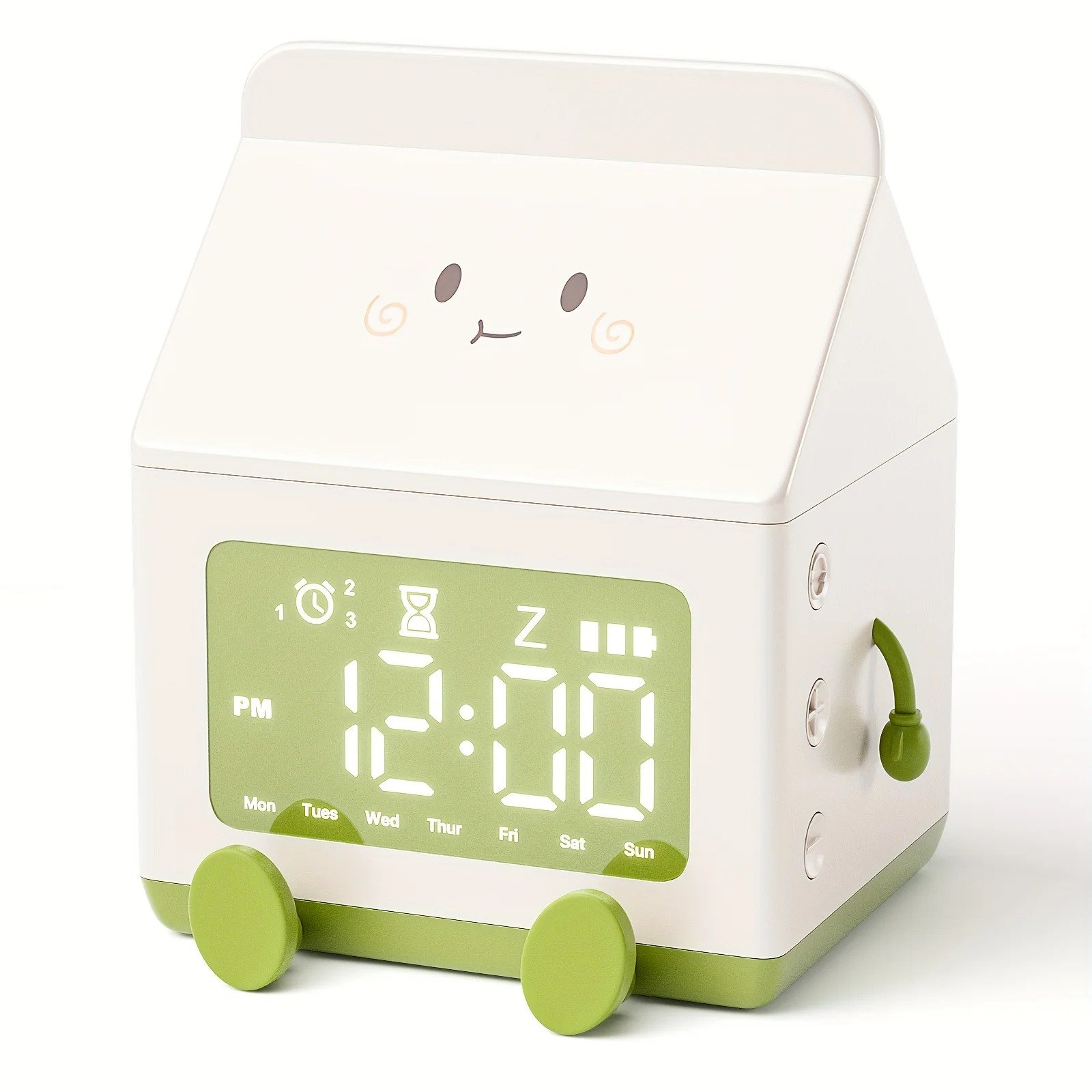 Klokari Milk Carton Alarm Clock — Green